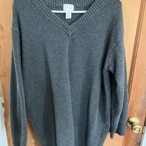 H&M Charcoal V-Neck Women's Sweater